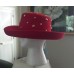 Betmar New York 100% Wool Red Gold Beads Church Lady Hat One Size NWT NEW  eb-48859903